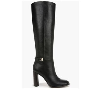 Franco Sarto Cassie Knee-High Boot Black Leather Size 8 NWOB Contemporary